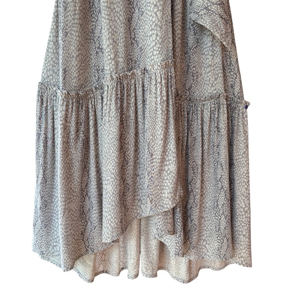ANTHROPOLOGIE NWOT MARFA SNAKE PRINT FAUX WRAP MIDI DRESS | SIZE: 2 - Picture 7 of 16